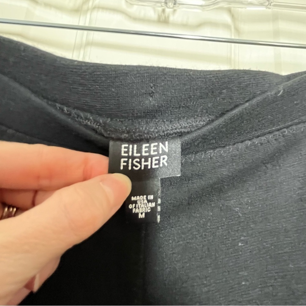 Eileen Fisher Black Wool Blend Flare Trumpet Skirt Size Medium - Picture 4 of 9